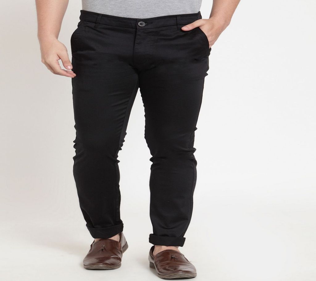 Black Charcoal Narrow Gabardine Pant