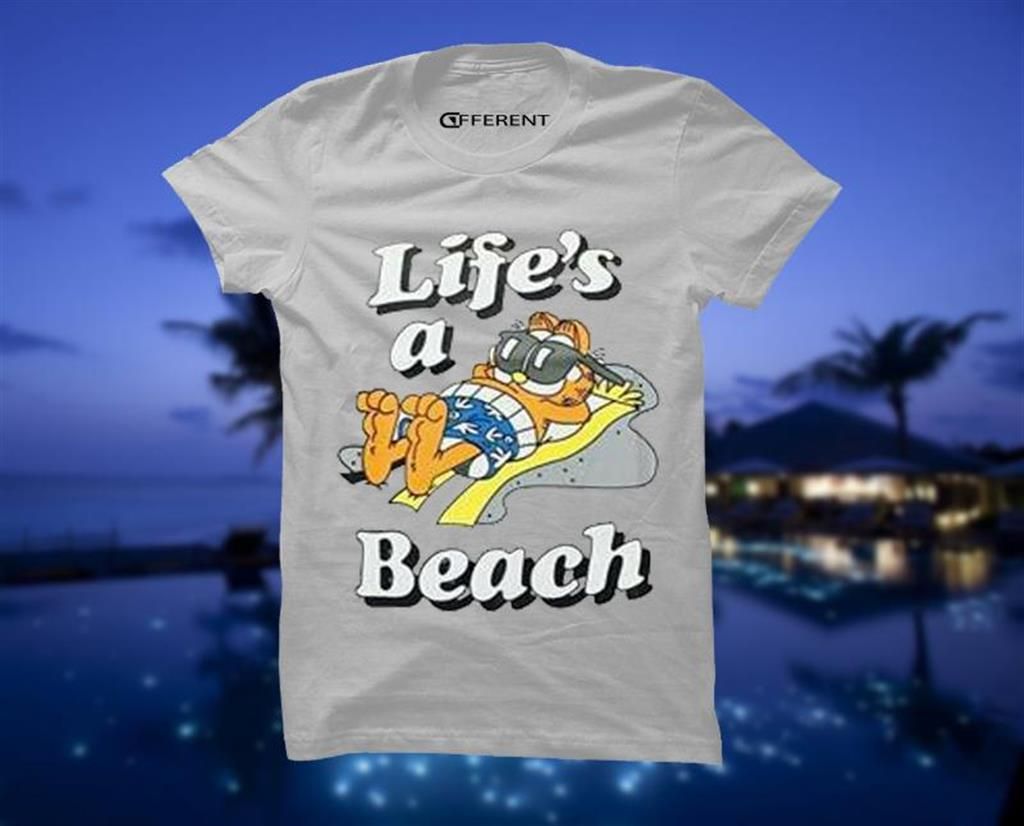 "Life's a beach" Gents Half Sleeve Cotton T-shirt 