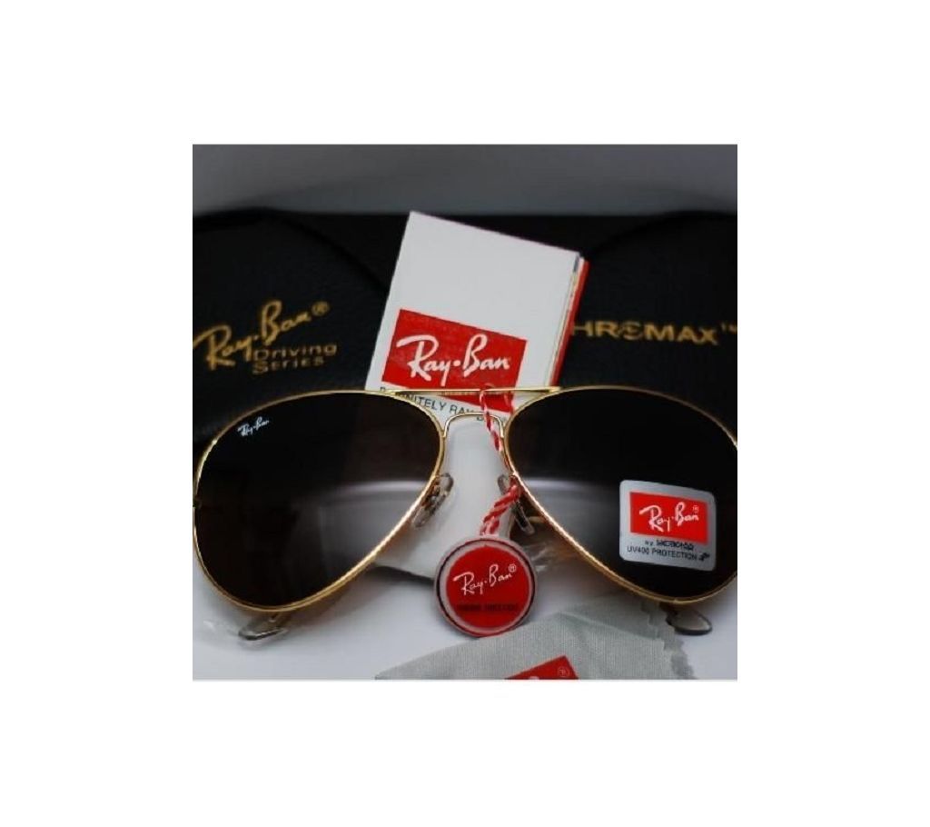 Ray-Ban Golden & Black Sunglass for Men-Copy 