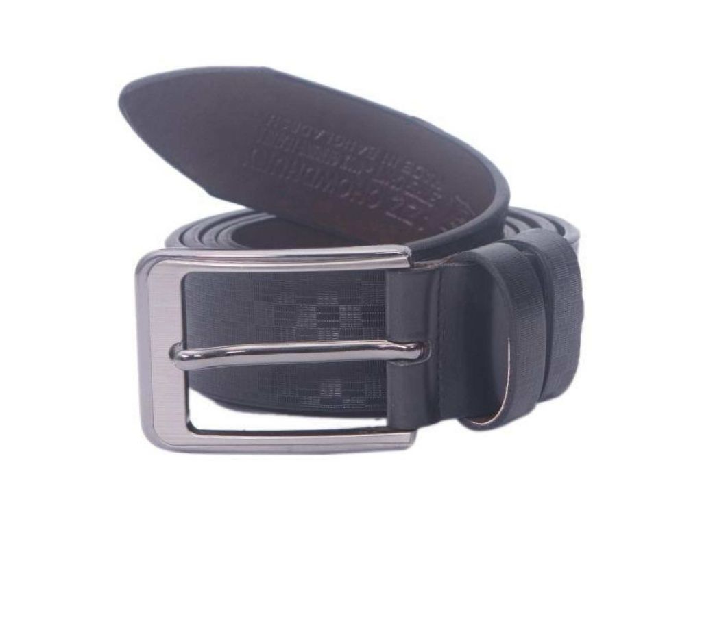 Black Leather Belt For Men-CSB-51
