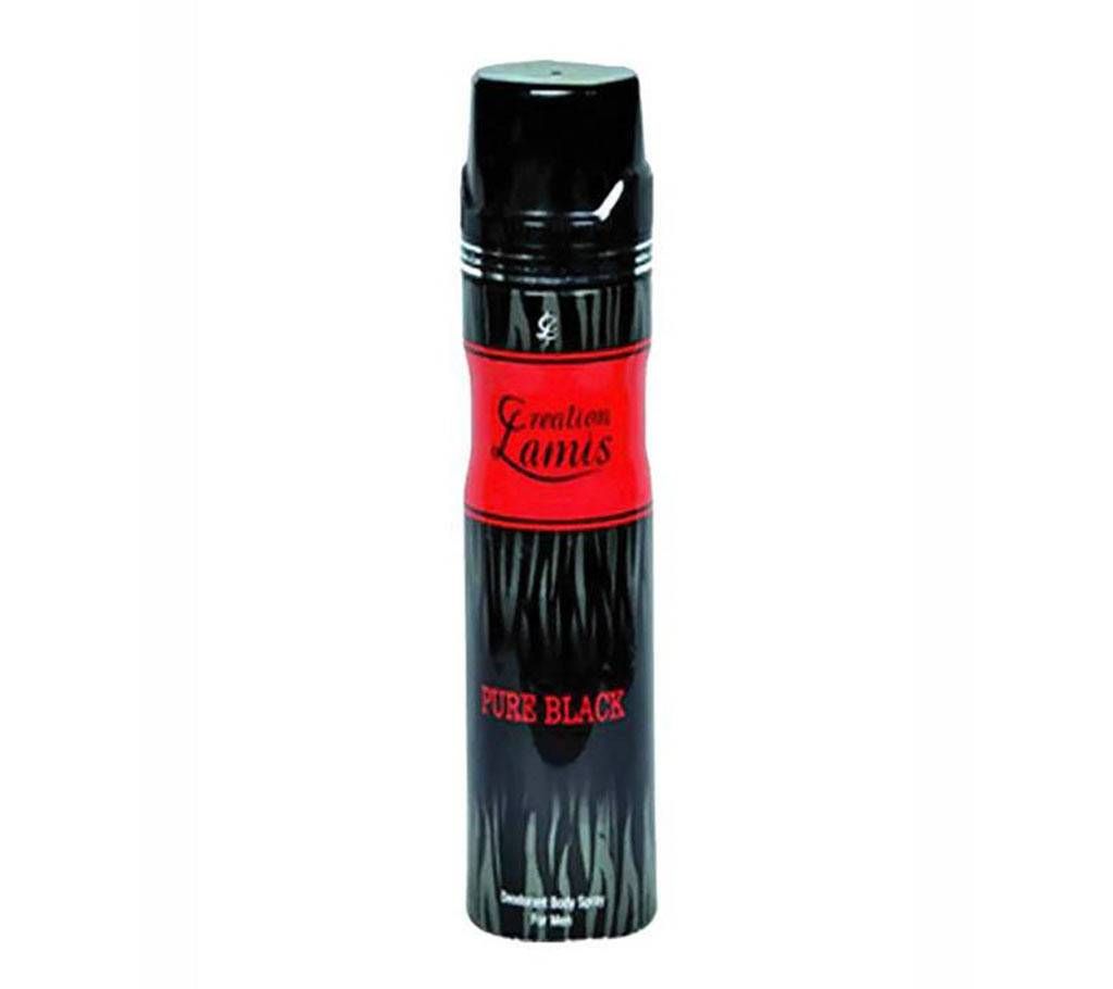 Pure Black Deodorant Body Spray 200ml