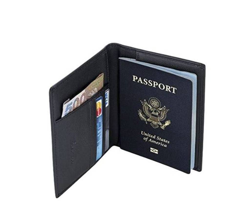Passport Cover Holder - Black