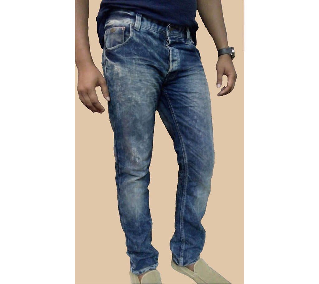 Men's Vintage Wash Semi Narrow Jeans Pants 
