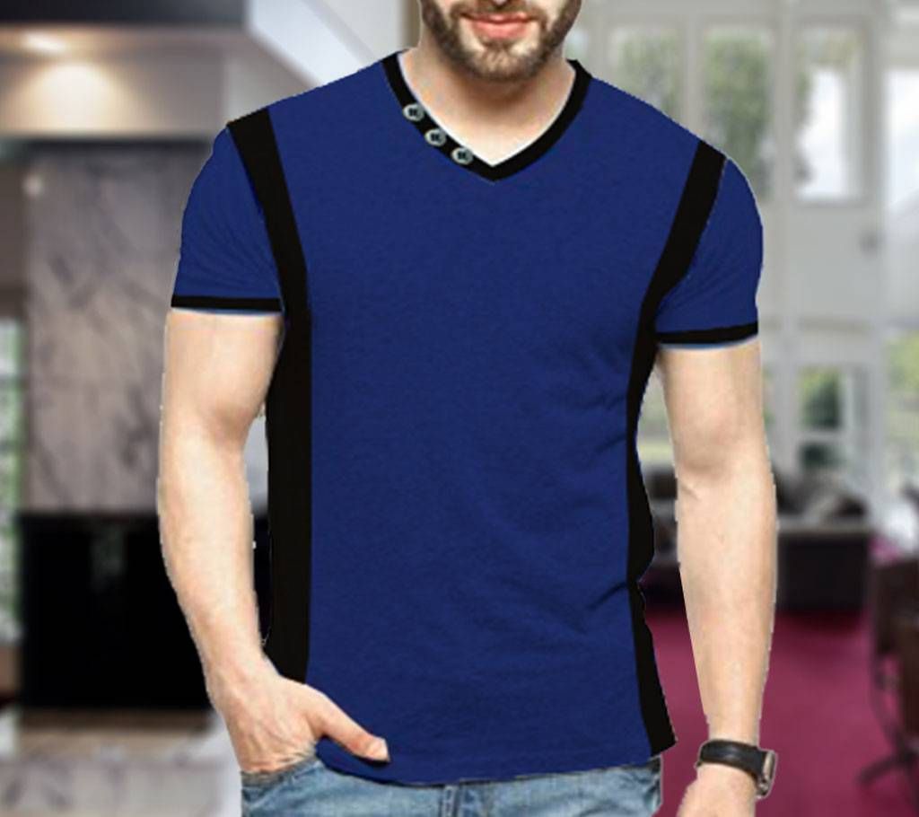 Mens Unique V neck Design T-Shirt