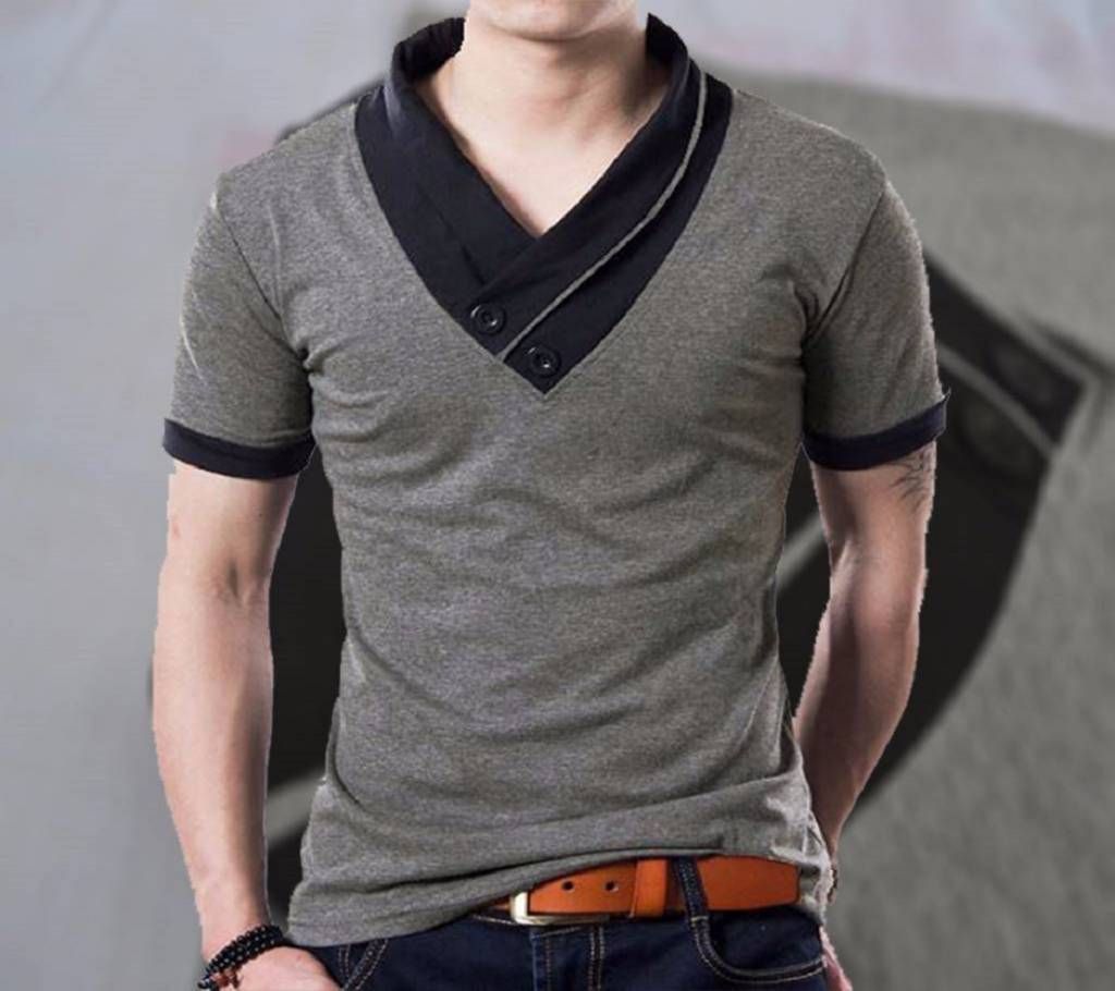 Mens V-Neck T- shirt