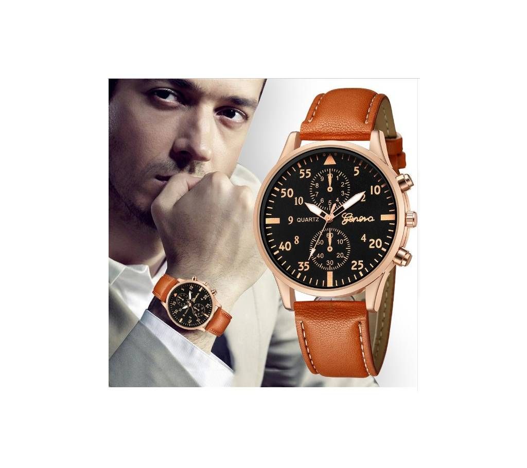 Geneva Quartz Wrist Watch for men