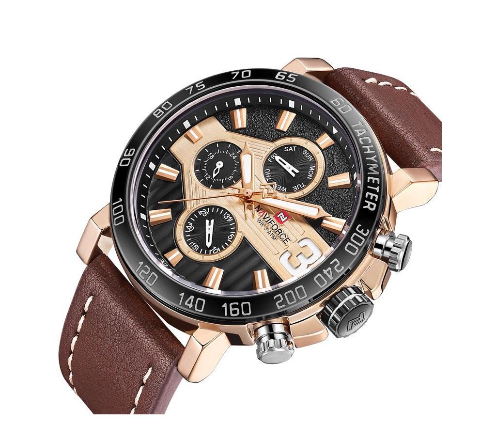 Naviforce new fashion watches for men Militray Sport Quartz mens leather watch date week 24 hours wristwatches Male watch
