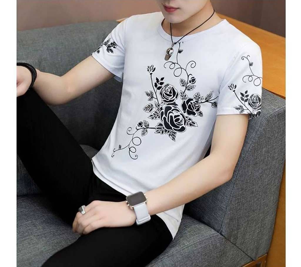 Half seleve  cotton T-shirt For Men