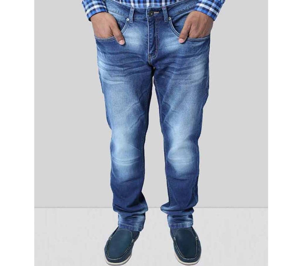 Mens Regular Fit Light Blue Stretch denim Long Pant Export Quality