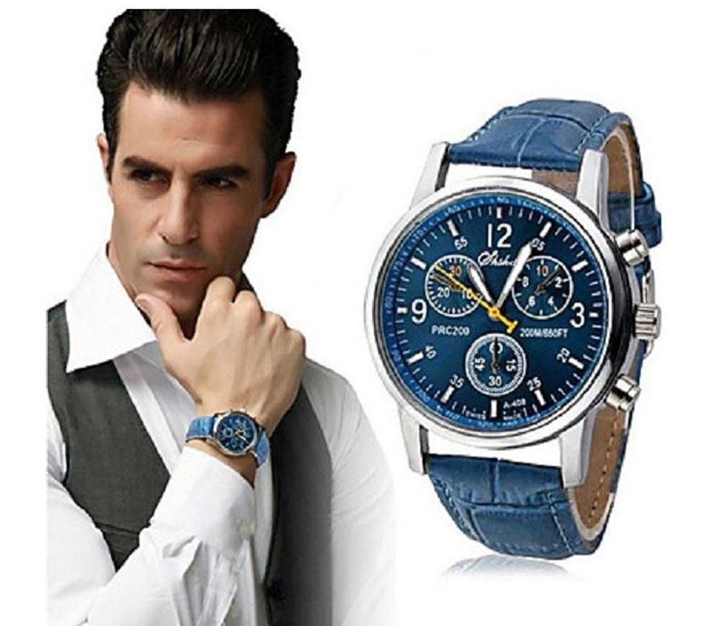 Blue-ray Glass Neutral Quartz Simulates Wrist Epidermal Leather Strap Watch XZX10201030