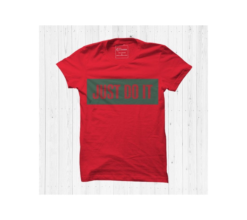 Just Do it Cotton Half Sleeve T Shirt For Men