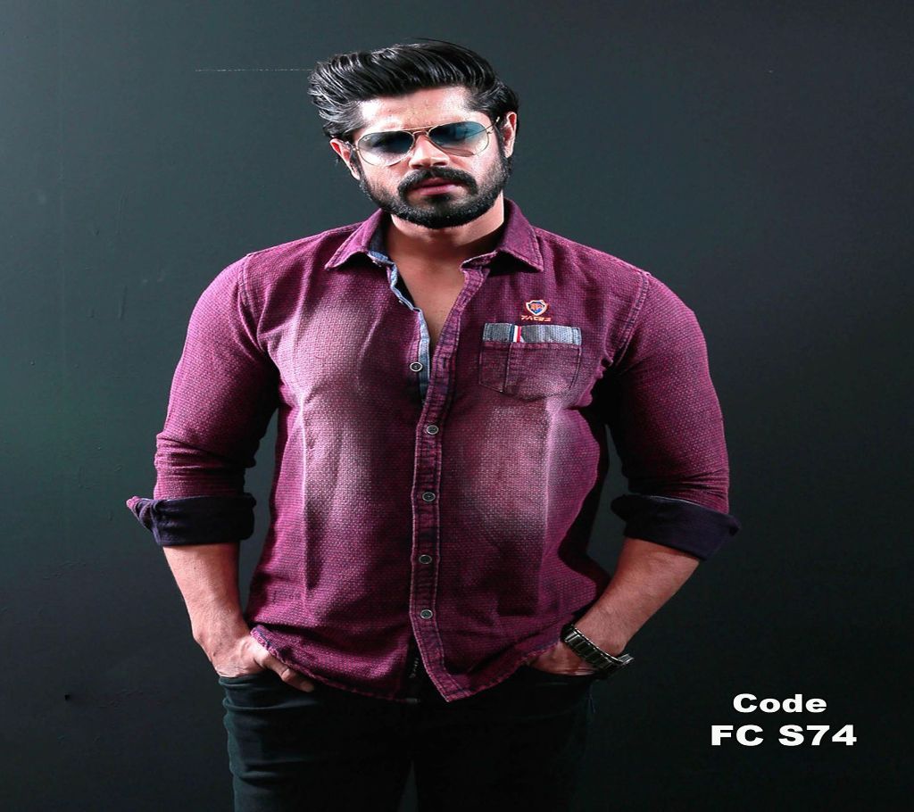 Ash Violet Full Sleeve Shirt for Men - FC S74 - FAS