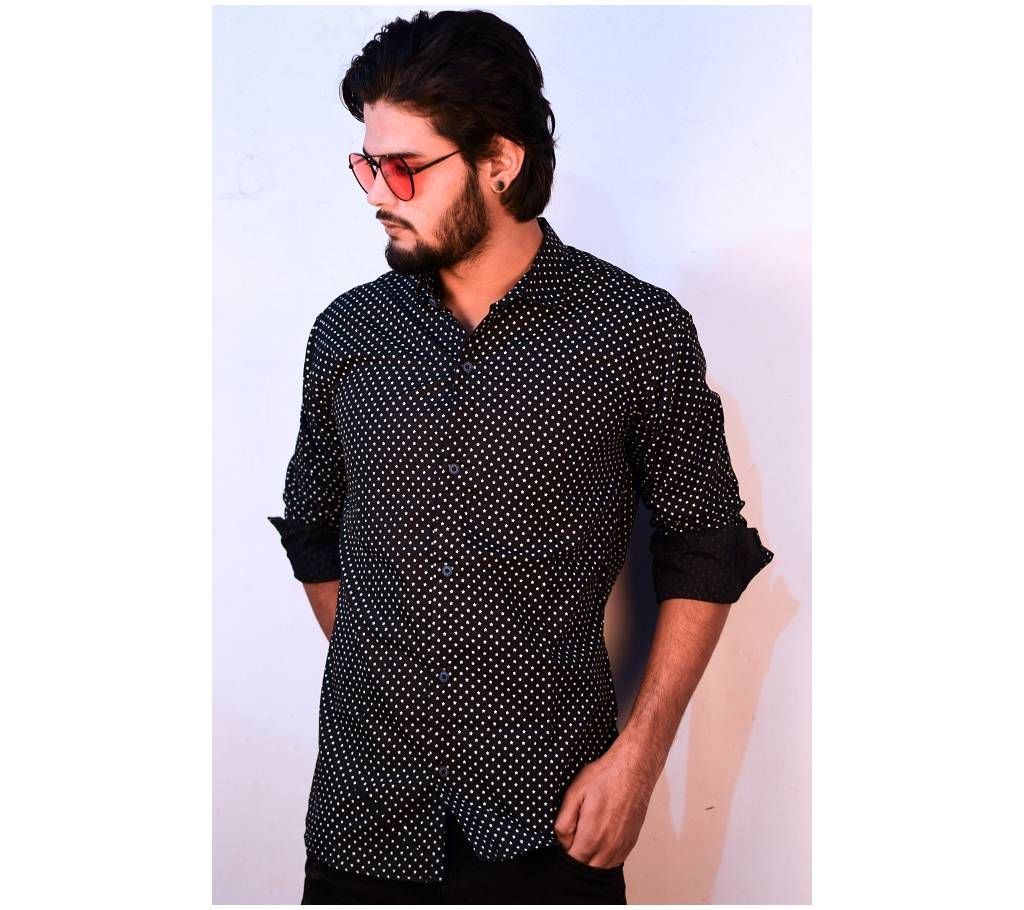 Star Printed Cotton Shirt for Men
