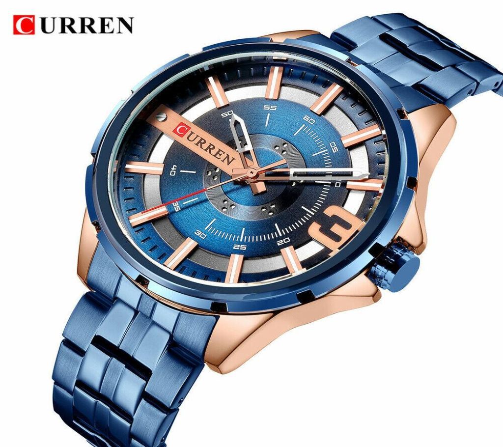 CURREN 8333 Luxury Mens Watches Stainless Steel Quartz Wrist Watch