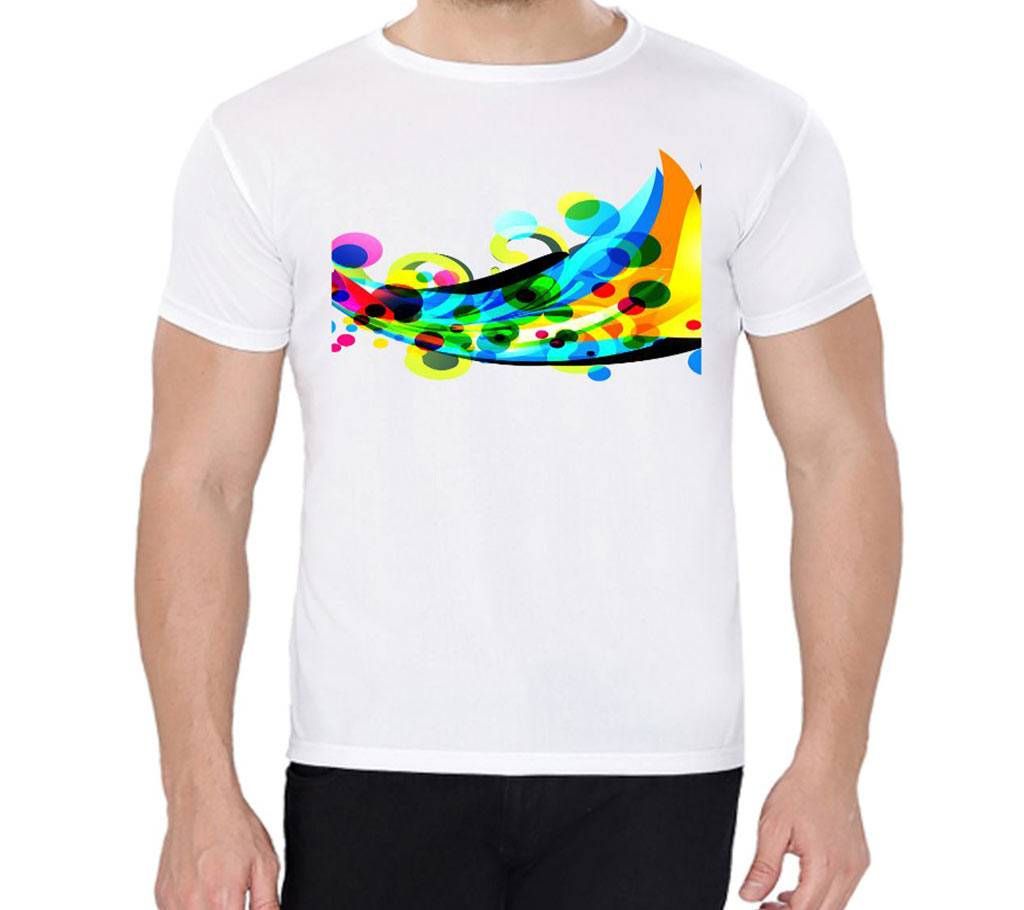 Colorful Splash - Half Sleeve T-shirt For Men