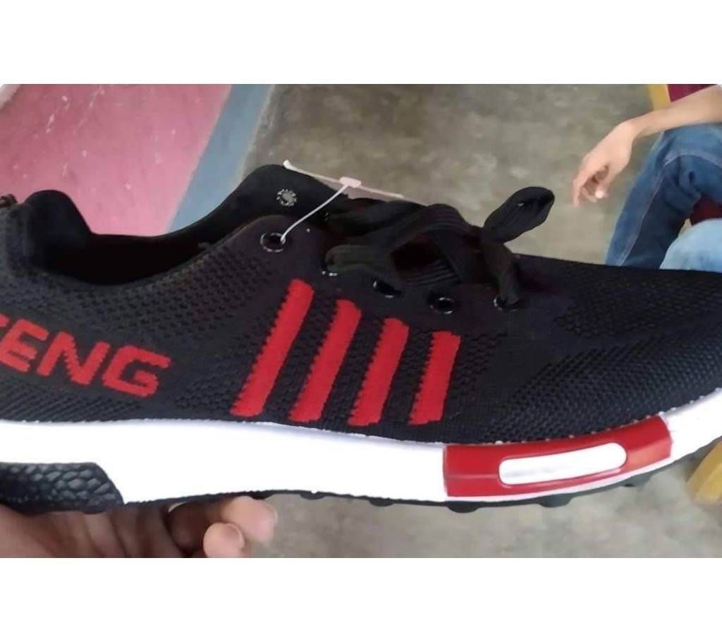 Casual Sneakers For Men-Black And Red  