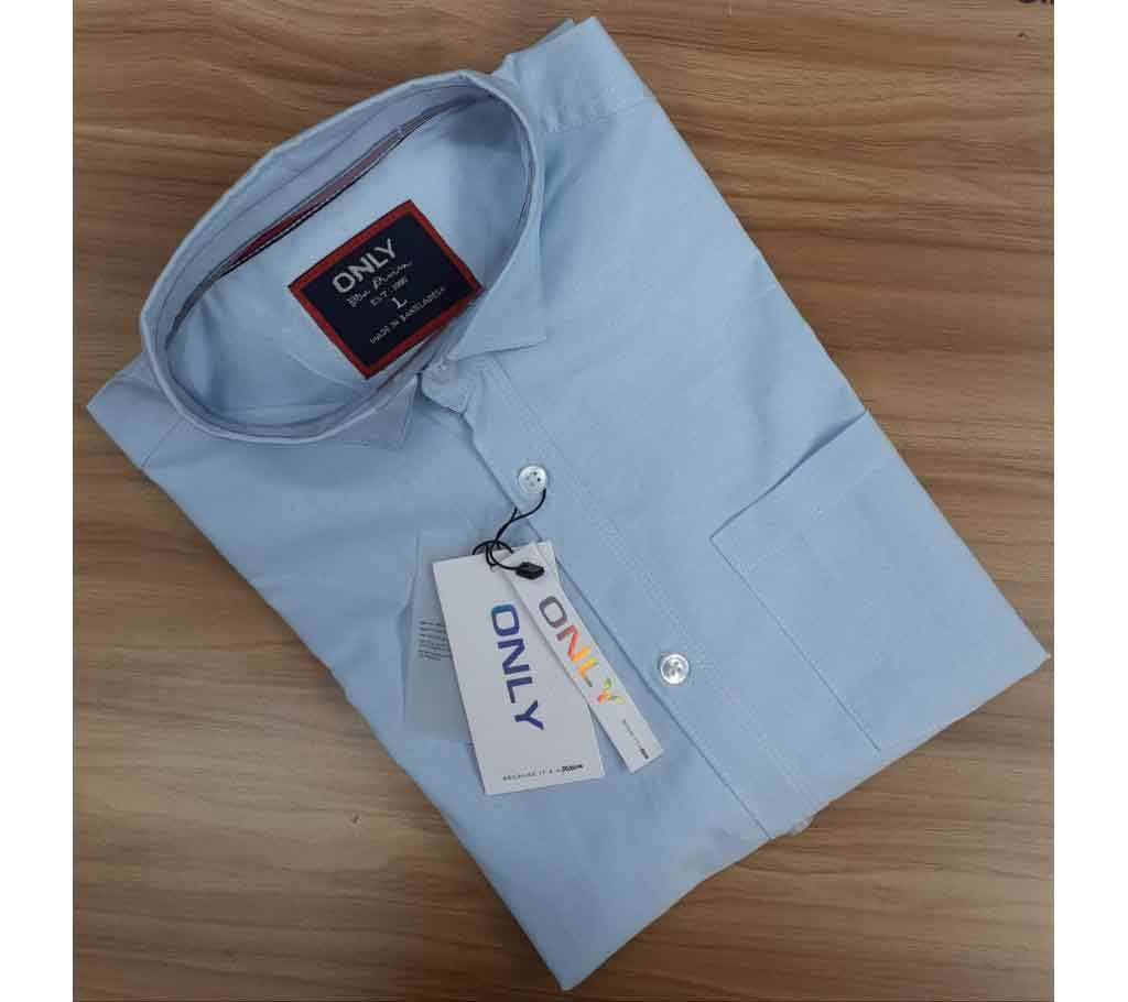 Full Sleeve Casual Shirt For Men Solid Color 