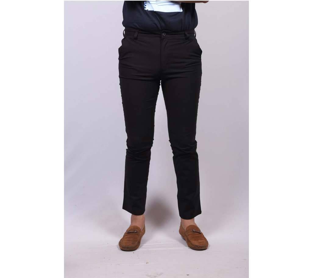 Black Twill Gabardine Pant For Men