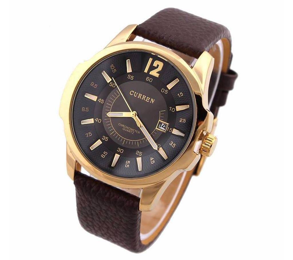 CURREN PU Leather gents watch