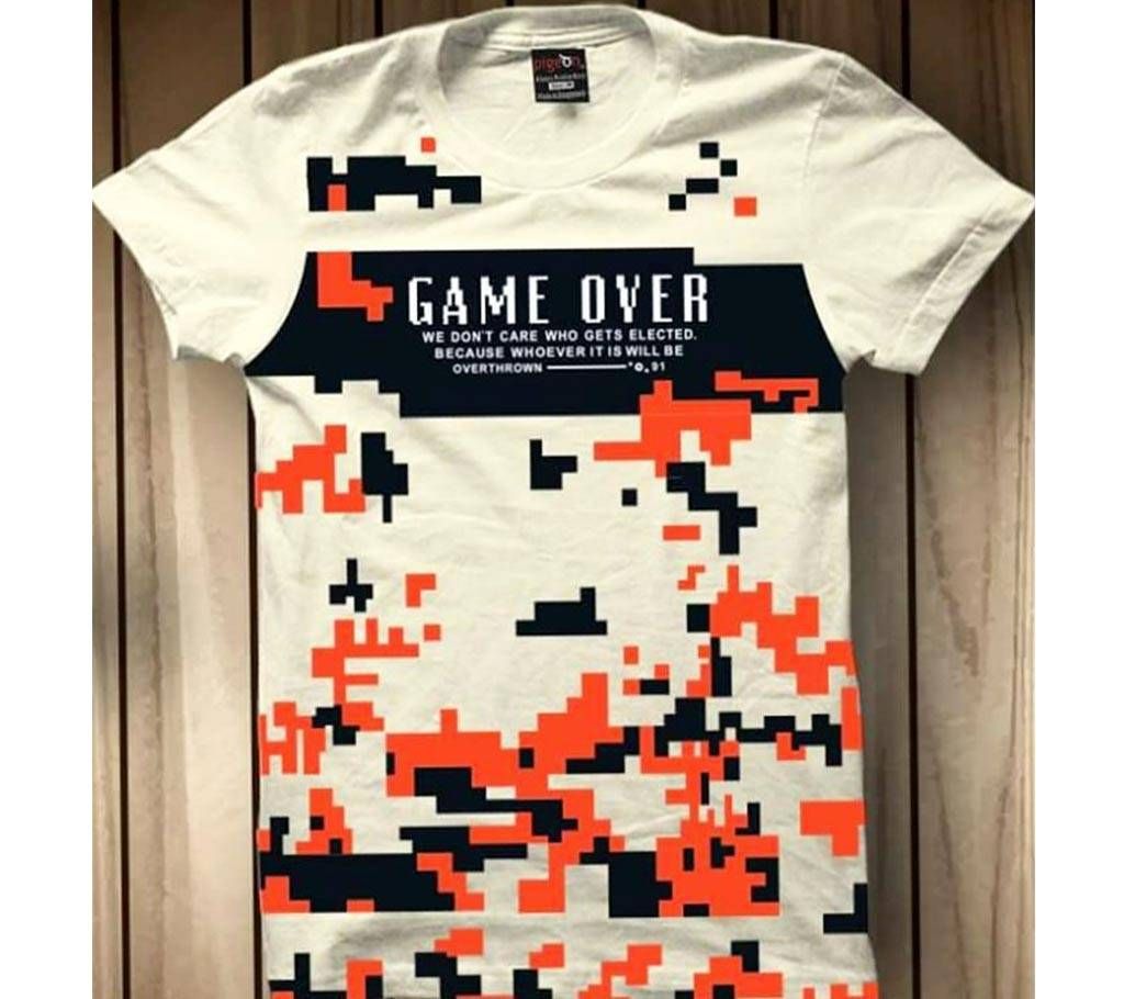 Half sleeve printed gents t shirt 