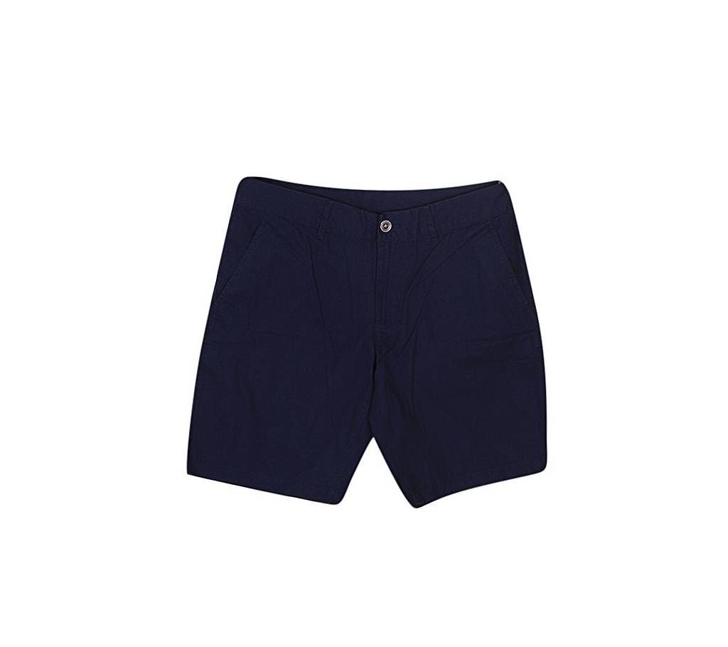 Navy Blue Cotton Shorts for Men