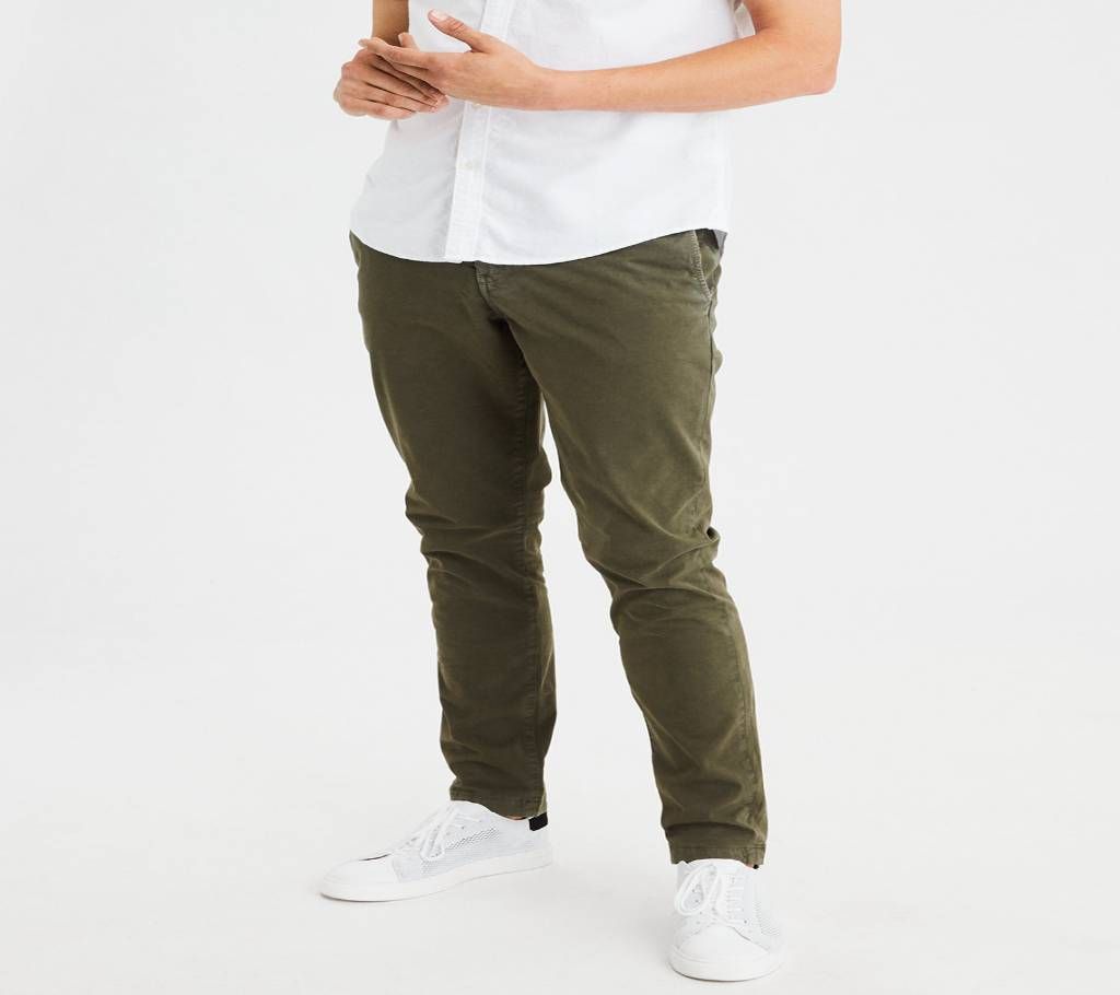 Olive Color Gabardine Pants