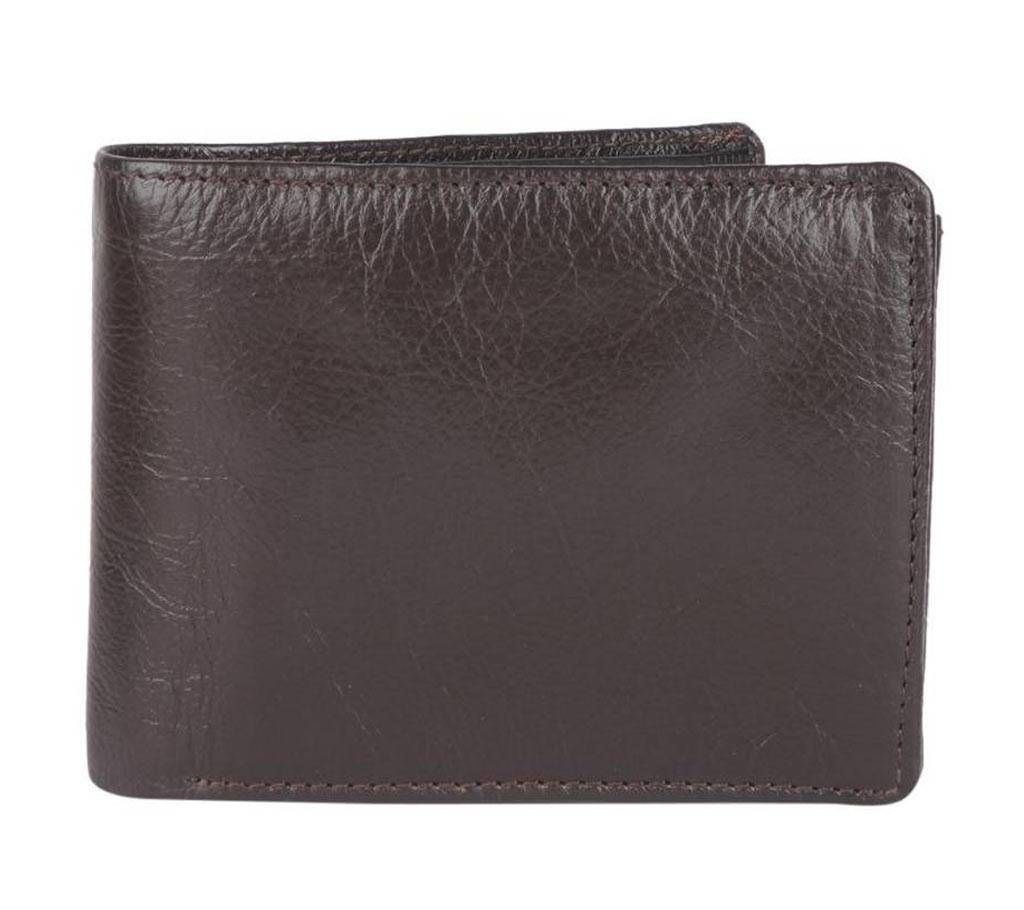 Brown Leather Wallet With Multi-chamber For Men