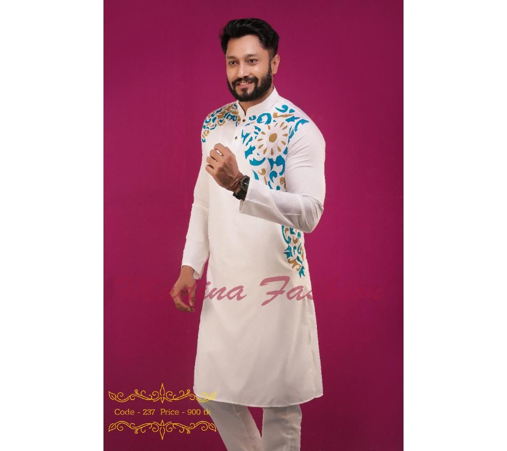 stylish boisakhi semi long panjabi