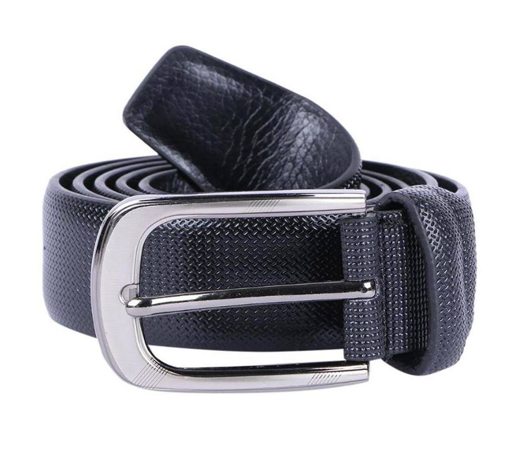 Black Artificial Leather Casual Belt With dot Texture