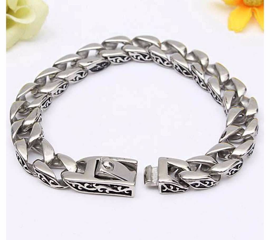 Stainless Steel Round Mens Bracelet