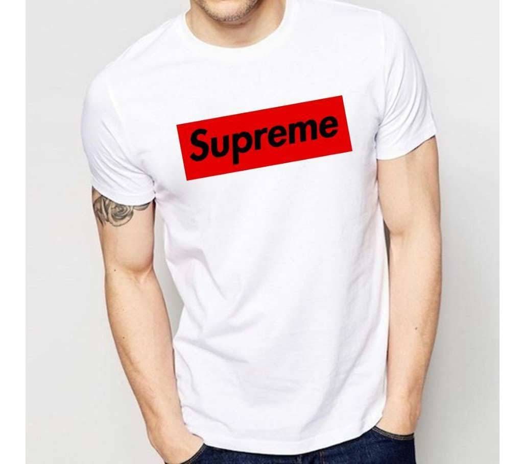 Mens Supreme Cotton Round Neck  t-shirt