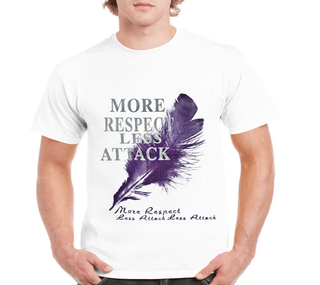 More Respect Half Sleeve Slim Fit Cotton T shirt For Men 