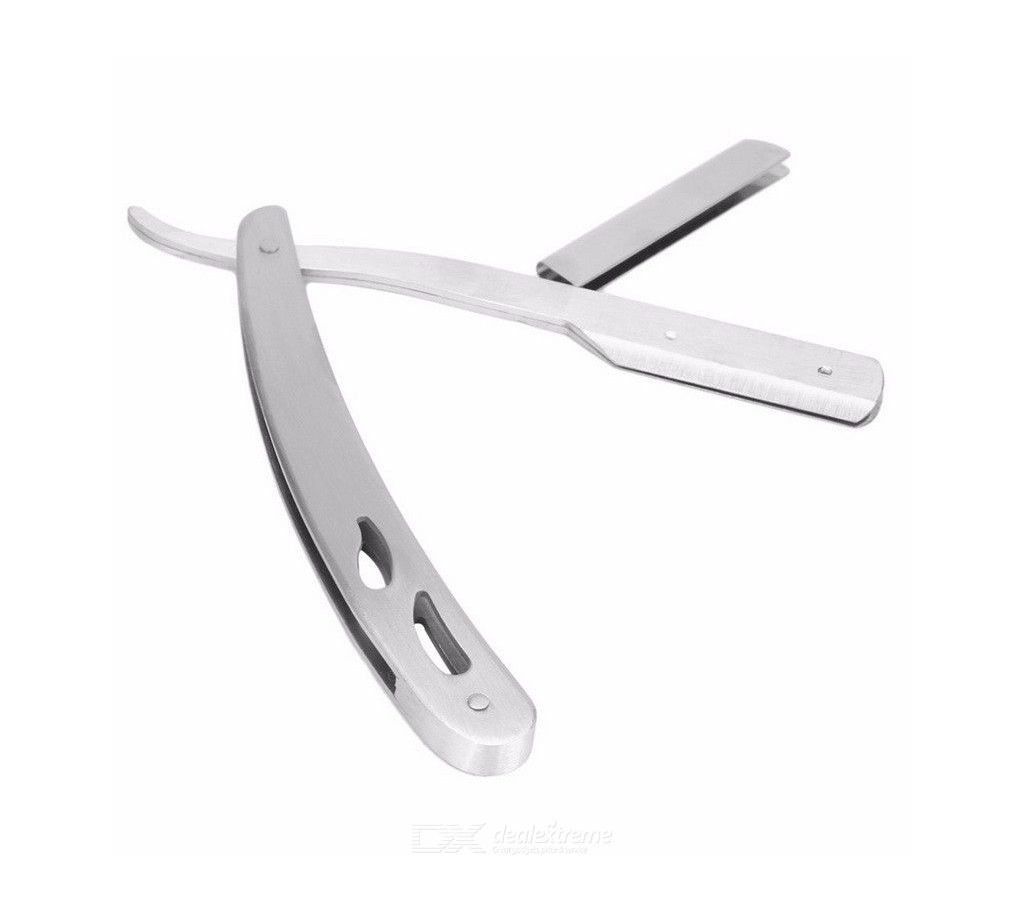Professional Straight Blade Steel Razor Folding Razor With 10 Blade 
