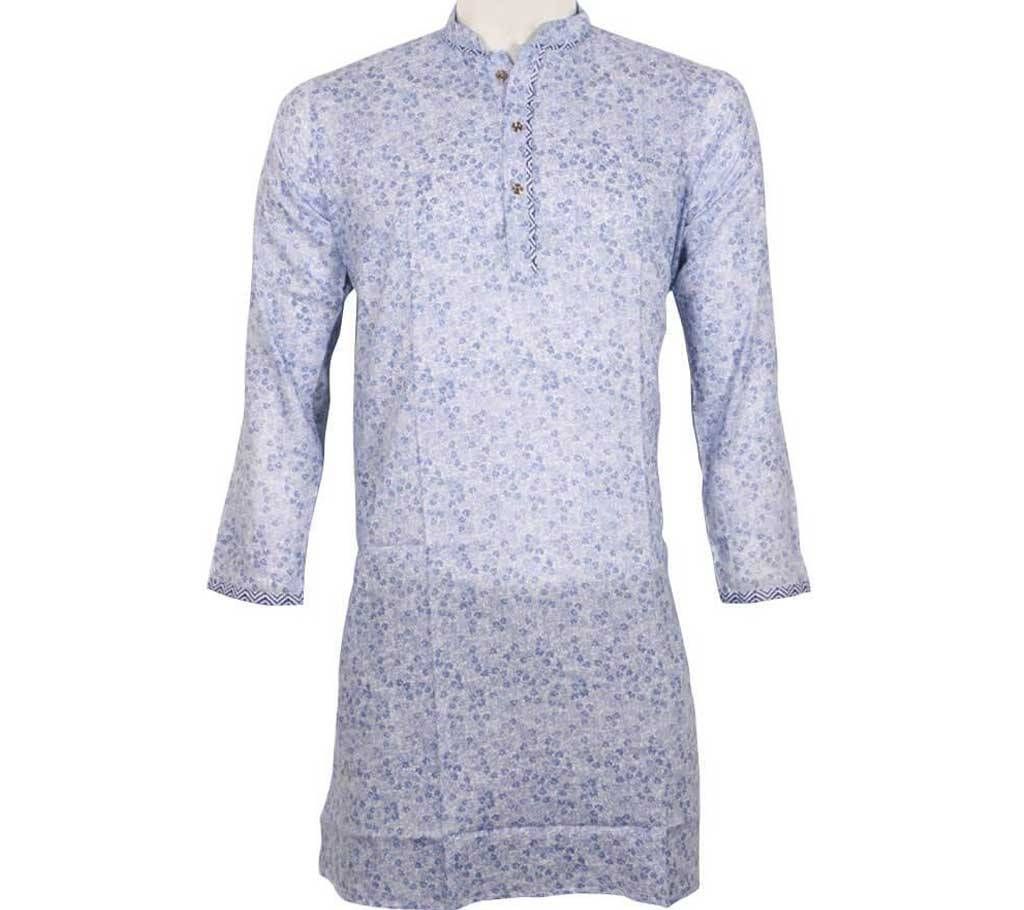 Printed Semi Long Cotton Punjabi