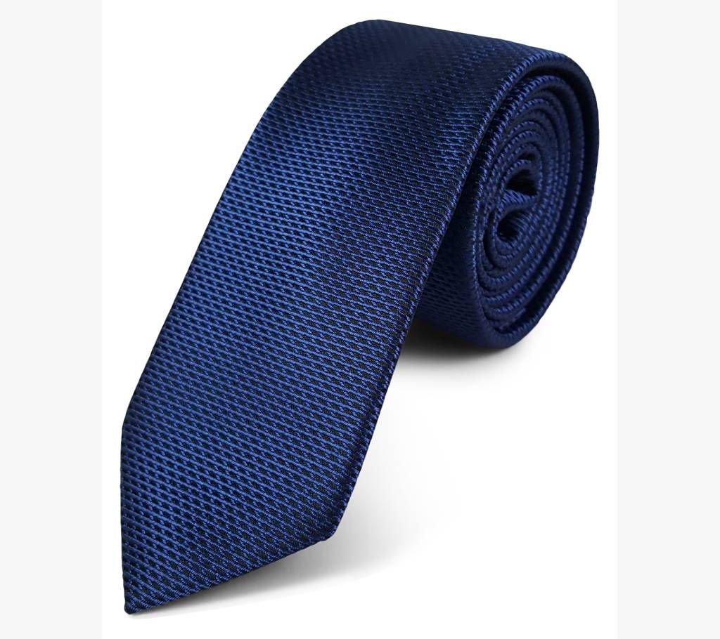 Stylish Navy Blue Silk Tie - 0249TIE