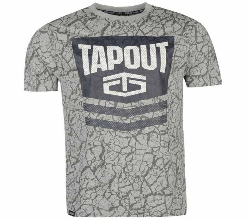 Tapout Chevron T Shirt Mens- Grey Marl