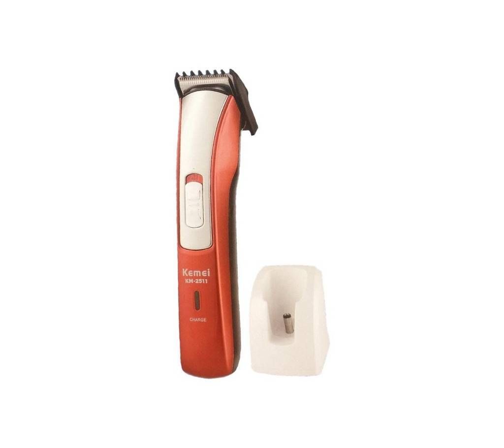 Rechargeable Trimmer KM-2511 - Red and Silver