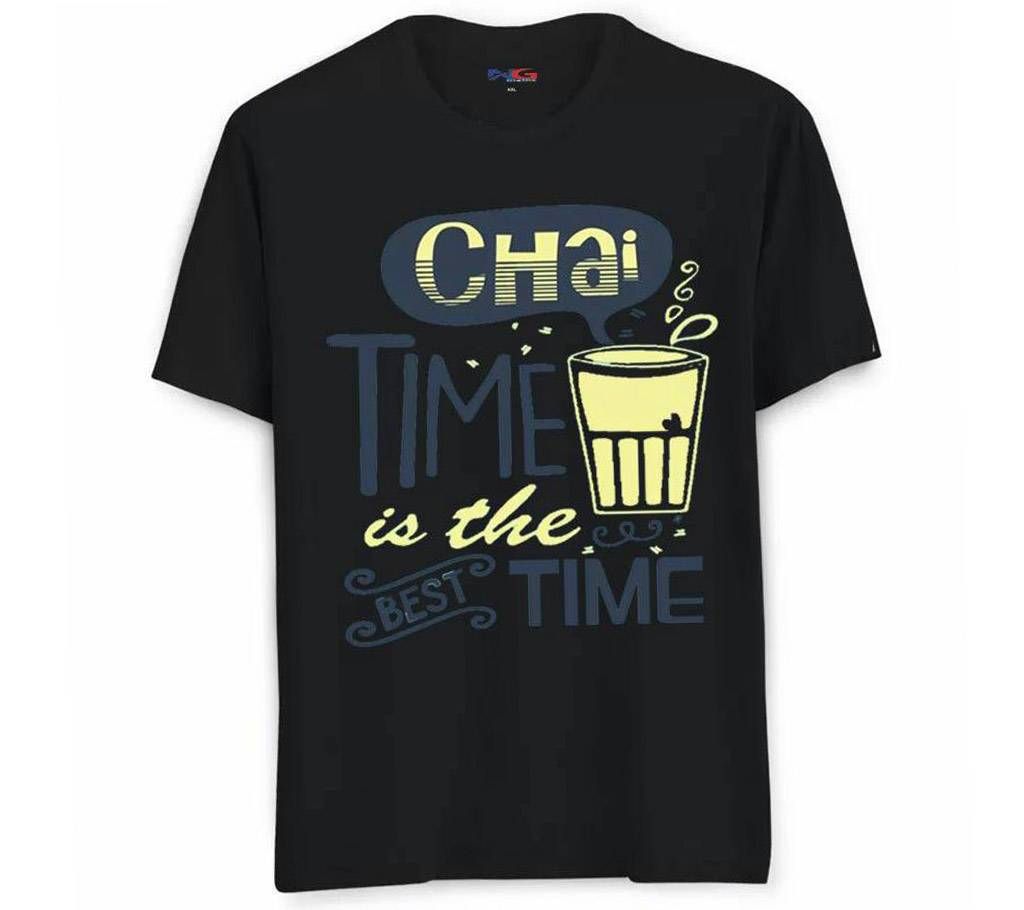 Cha Time Design Summer Black T-shirt