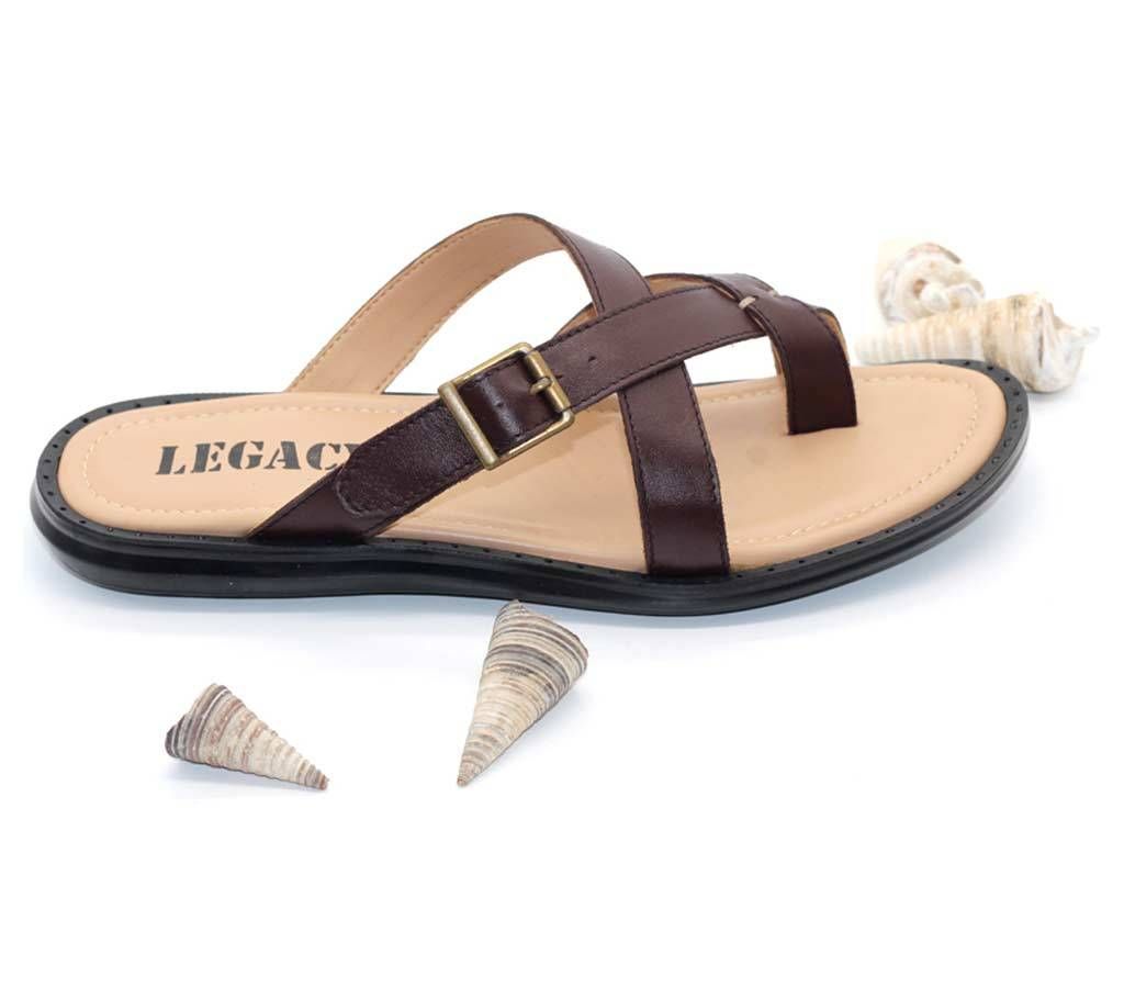 Menz Casual Leather Sandals LFL-015  Chocolate