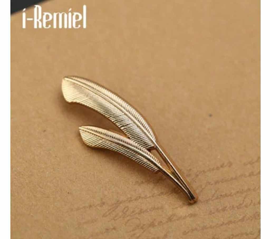 Brooch Feather Spike Suit Cufflink