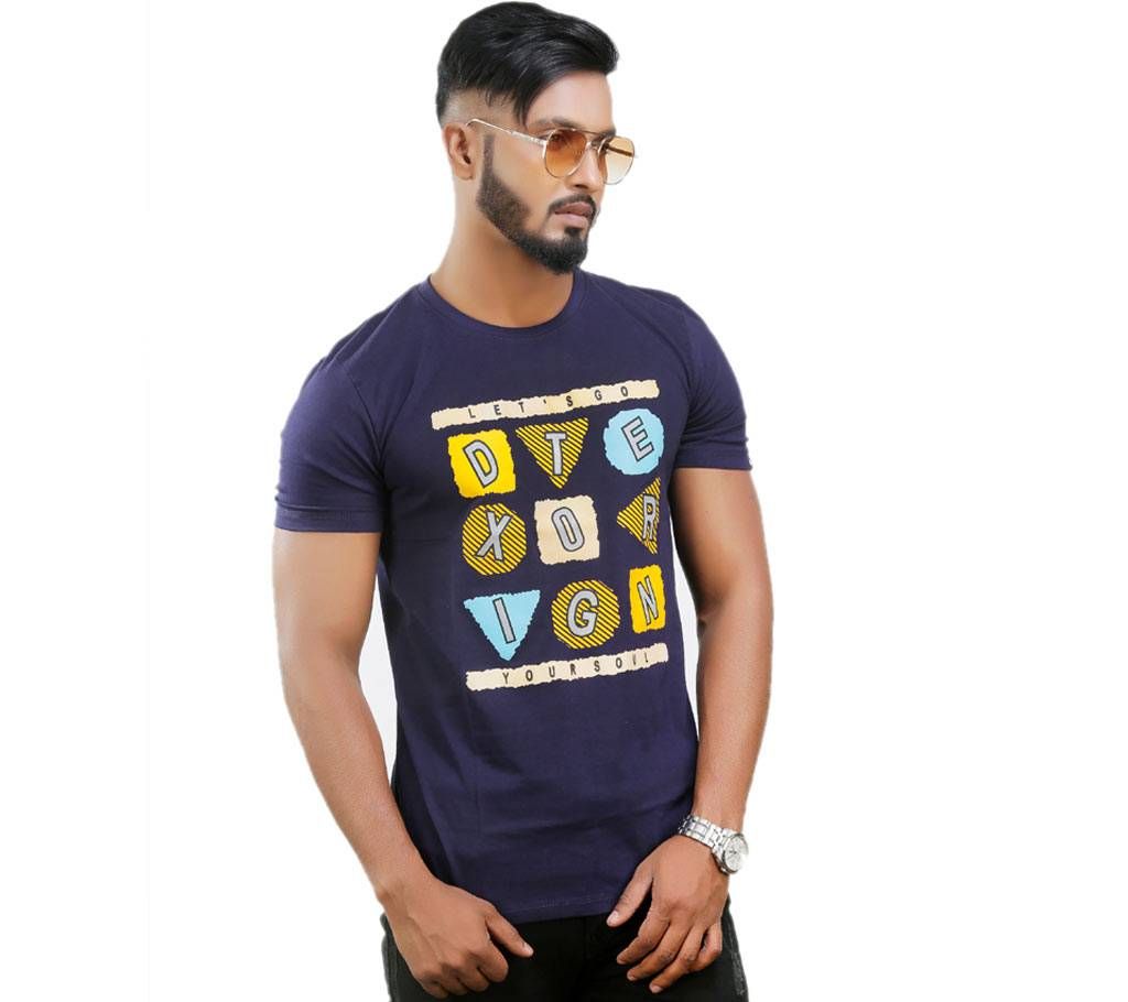 Mens Cotton Half Sleeve Casual T Shirt D133