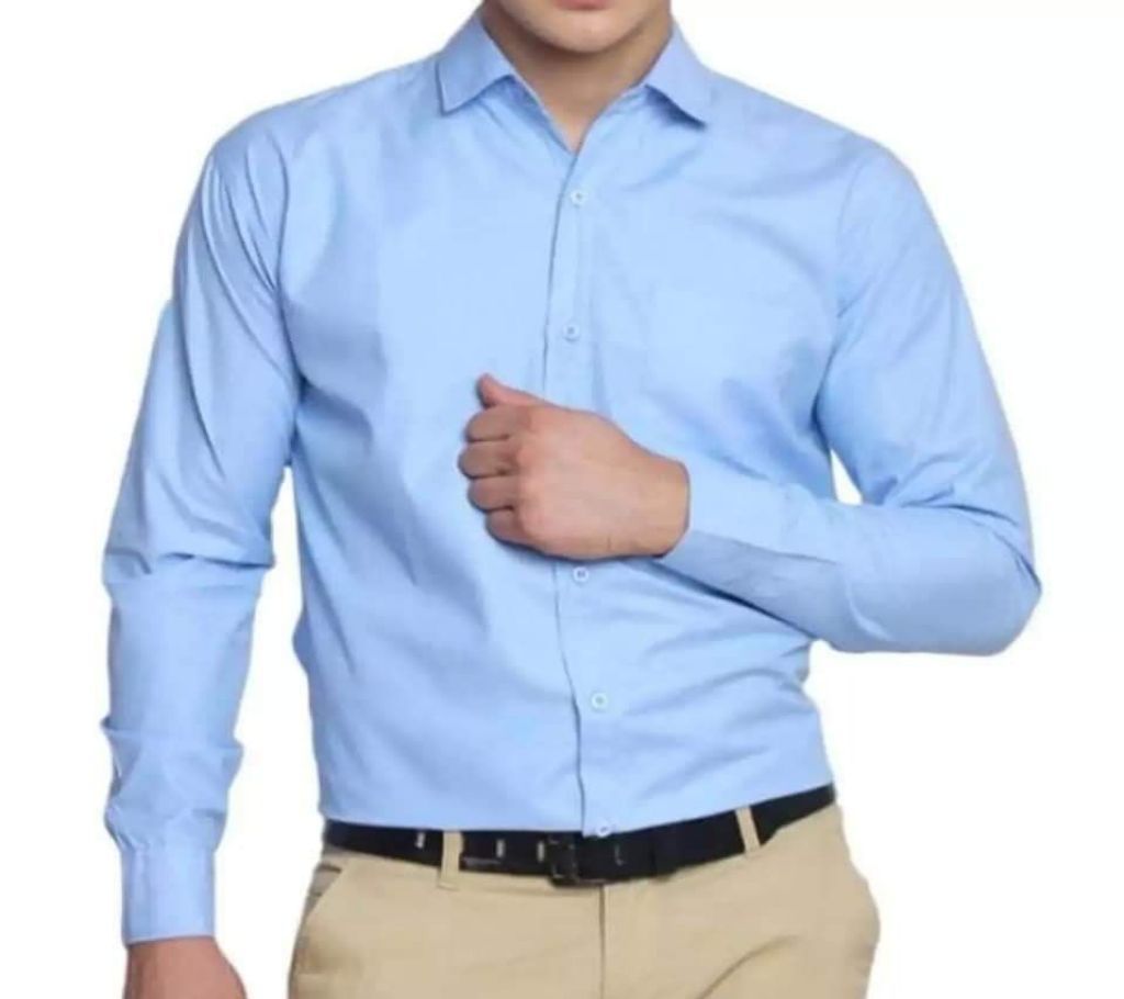 Mens Casual Smart Shirt -Light Sky Blue