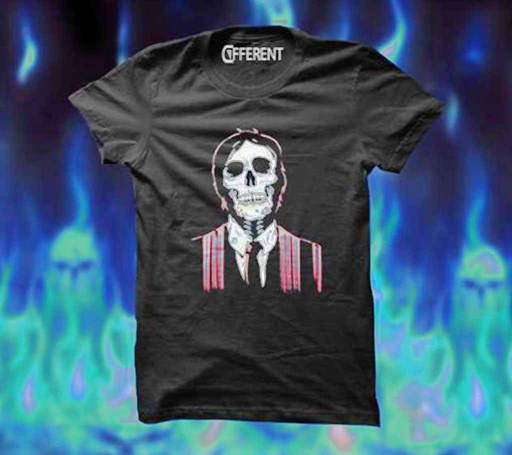 Skeleton Gents Half Sleeve Cotton T-shirt 