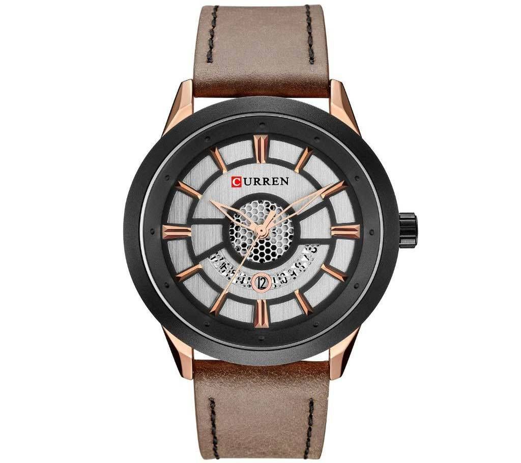 Curren 8330 Fashion Date Calendar Leather Quartz Watch for Men