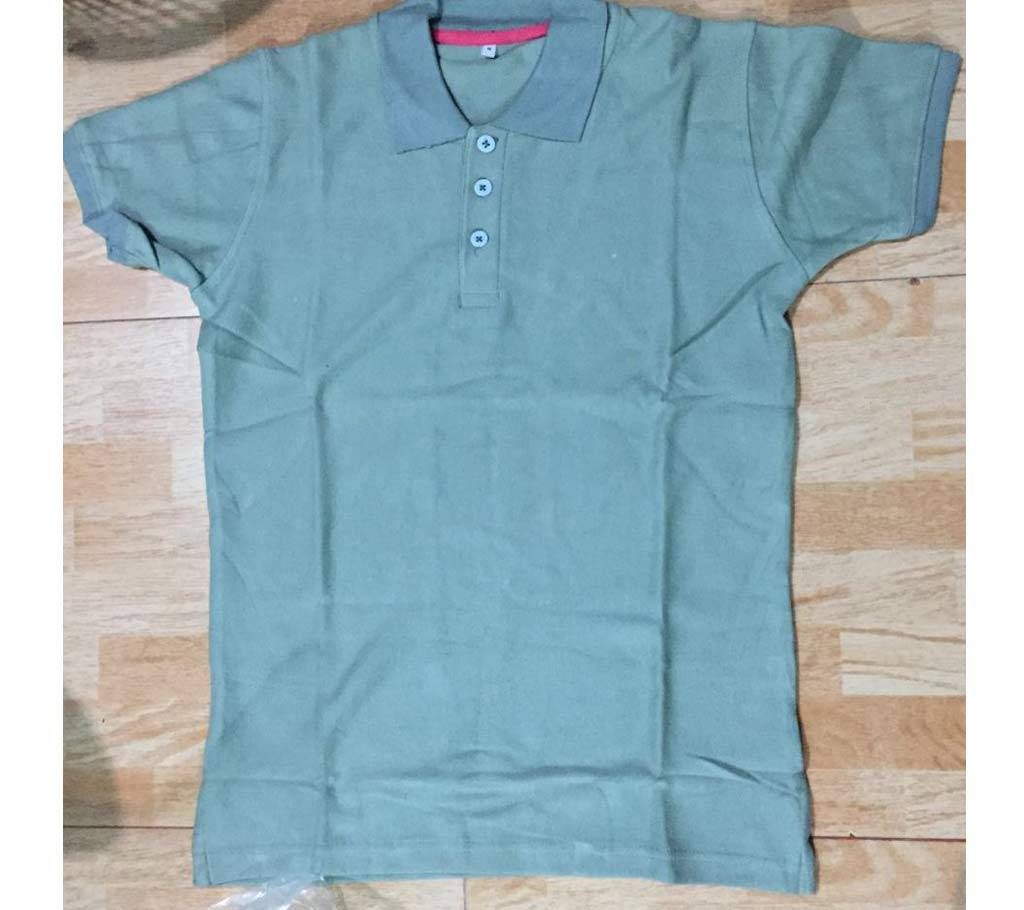 Blue Color Half Sleeve Polo Shirt For Men 
