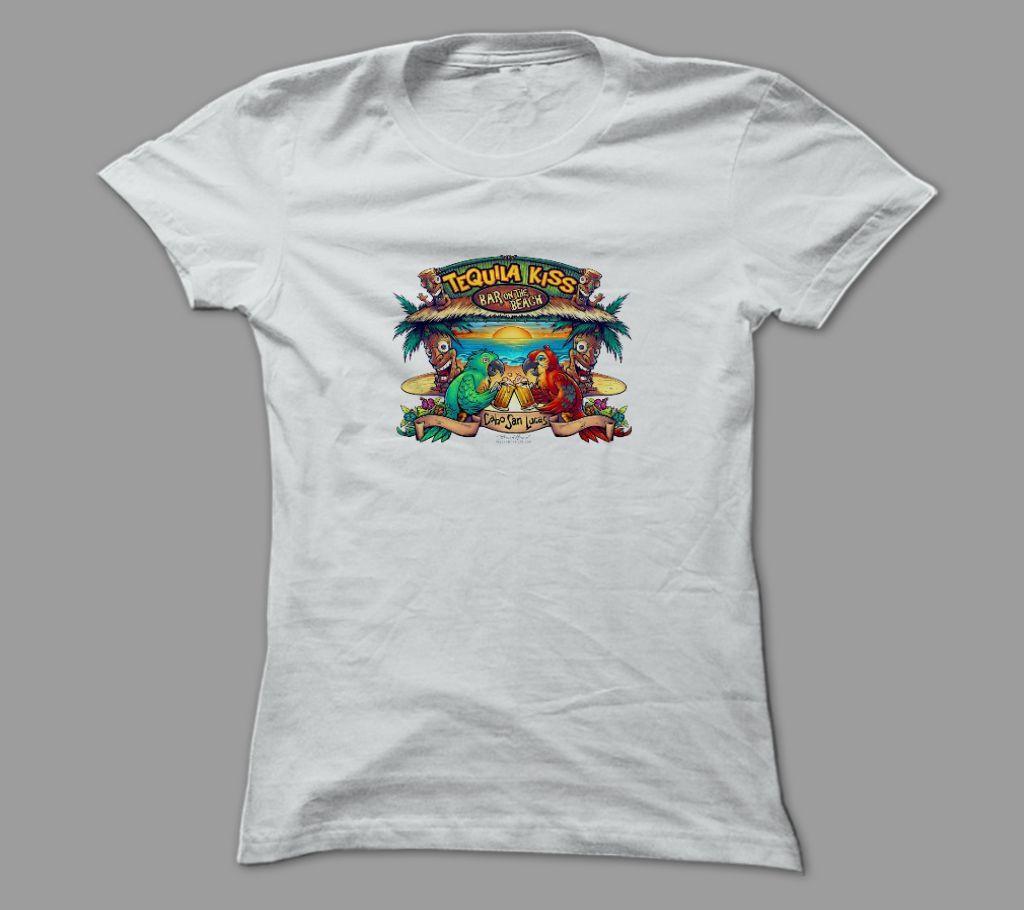 Tequila Kiss White Polyester T-Shirt