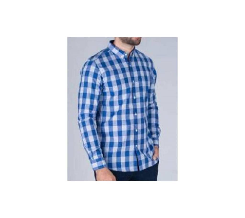 Multicolor Cotton Long Sleeve check Shirt for Men