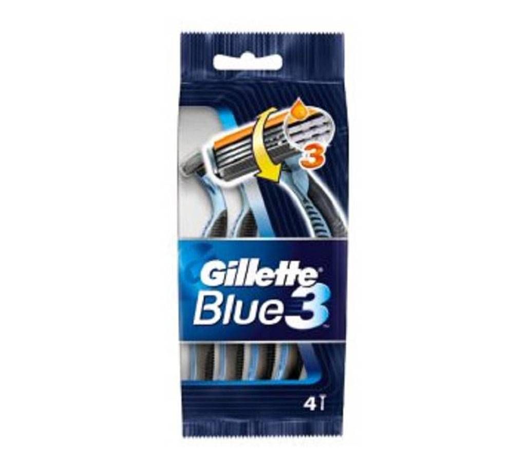 Gillette Blue3 Disposable Men's Razors 4 nos. UK