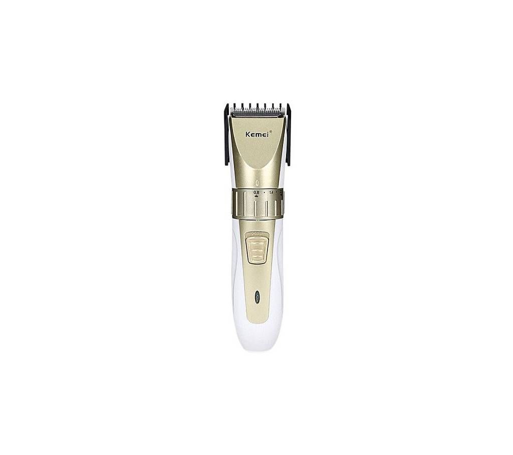 Kemei KM-0721 Adjustable Rechargeable Hair Trimmer - White