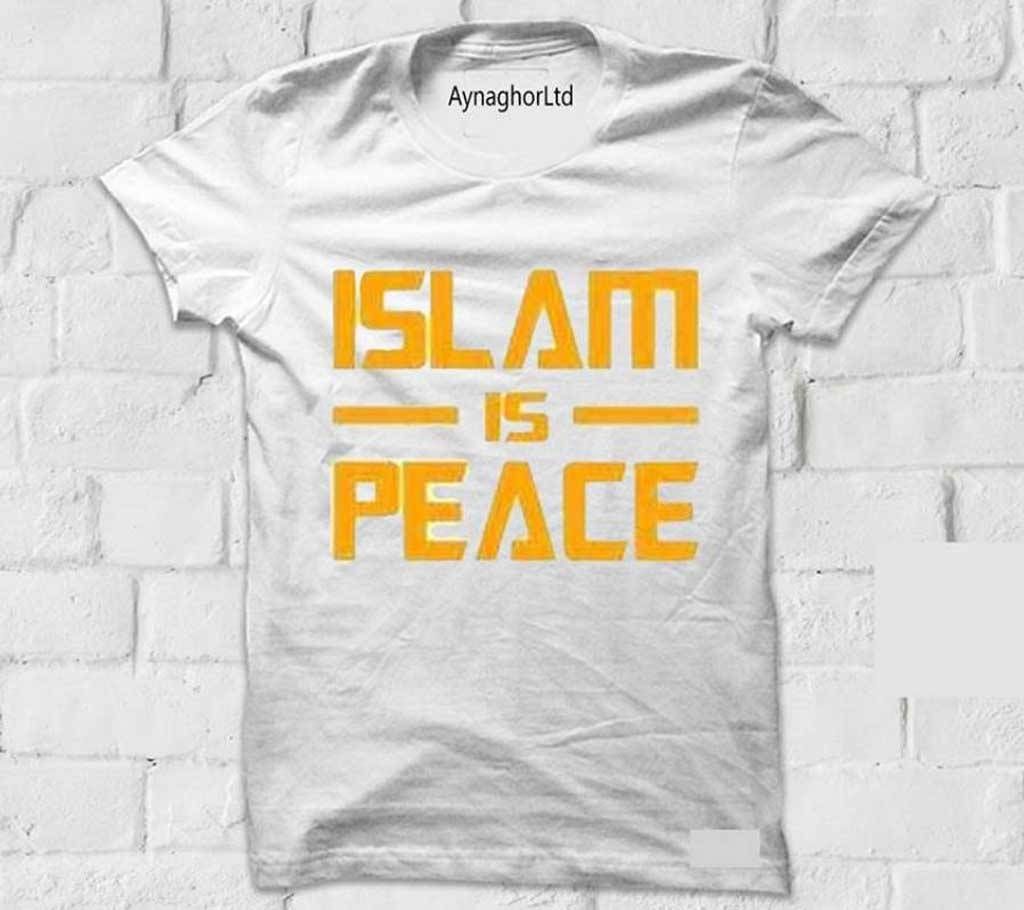 Islam is Peace Half Sleeve Gents Casual T-Shirt